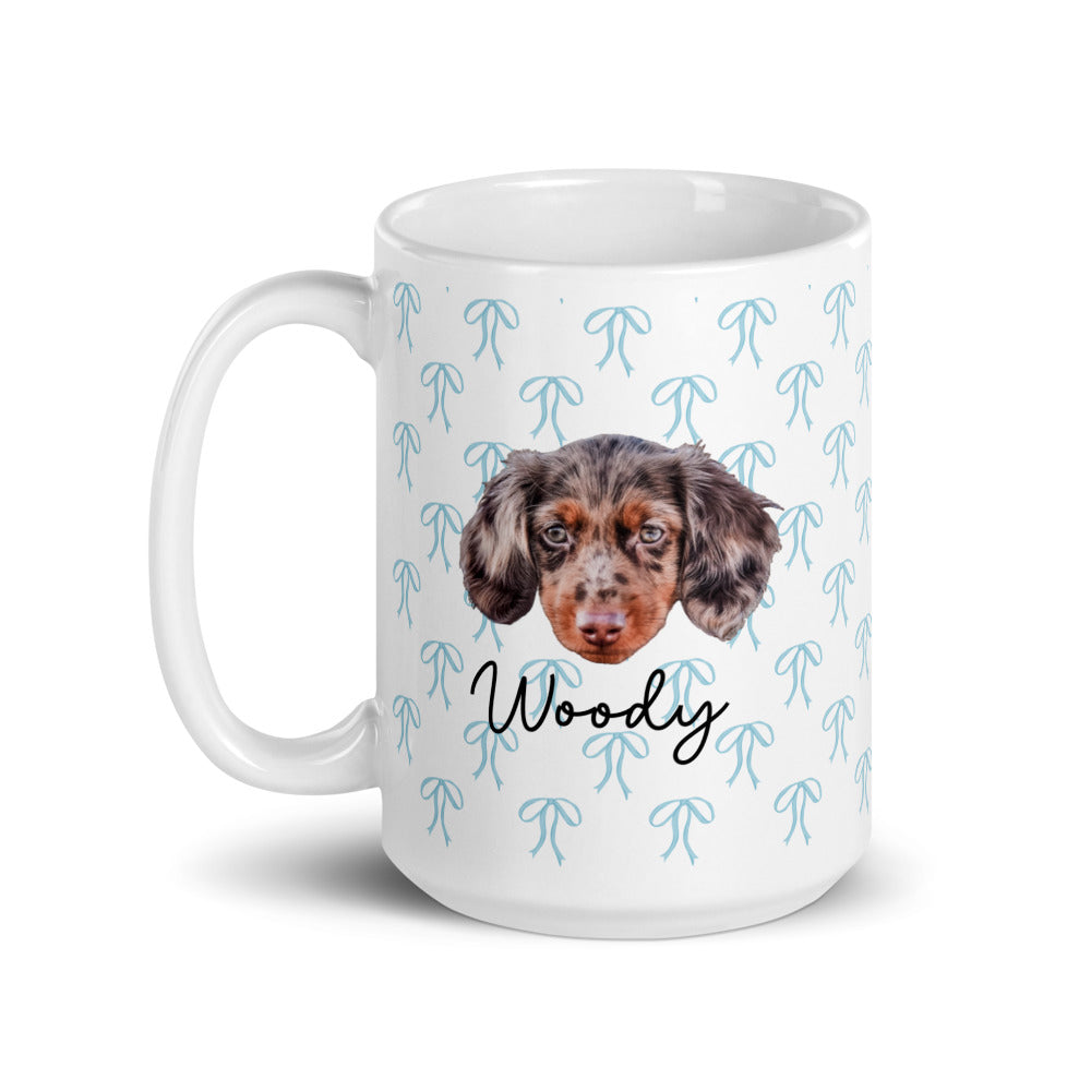 Pretty Pastel Bow Custom White Glossy Coffee Mug