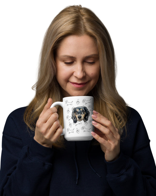 Dachshund Stroll Halloween Edition Custom Coffee Mug