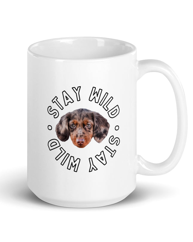 Custom 'Stay Wild' White Glossy Coffee Mug