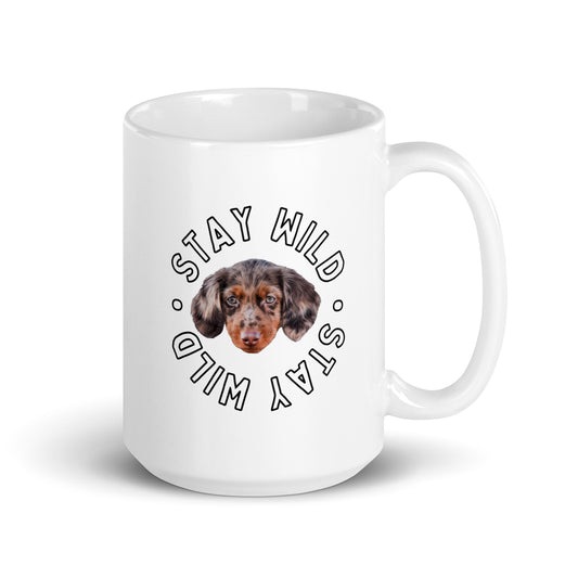 Custom 'Stay Wild' White Glossy Coffee Mug