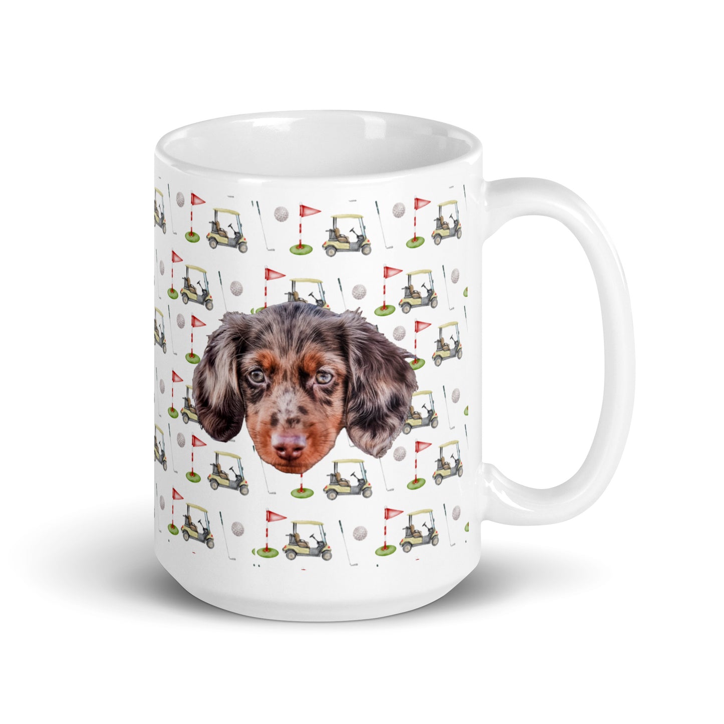 Par-Tee Time Custom White Glossy Coffee Mug