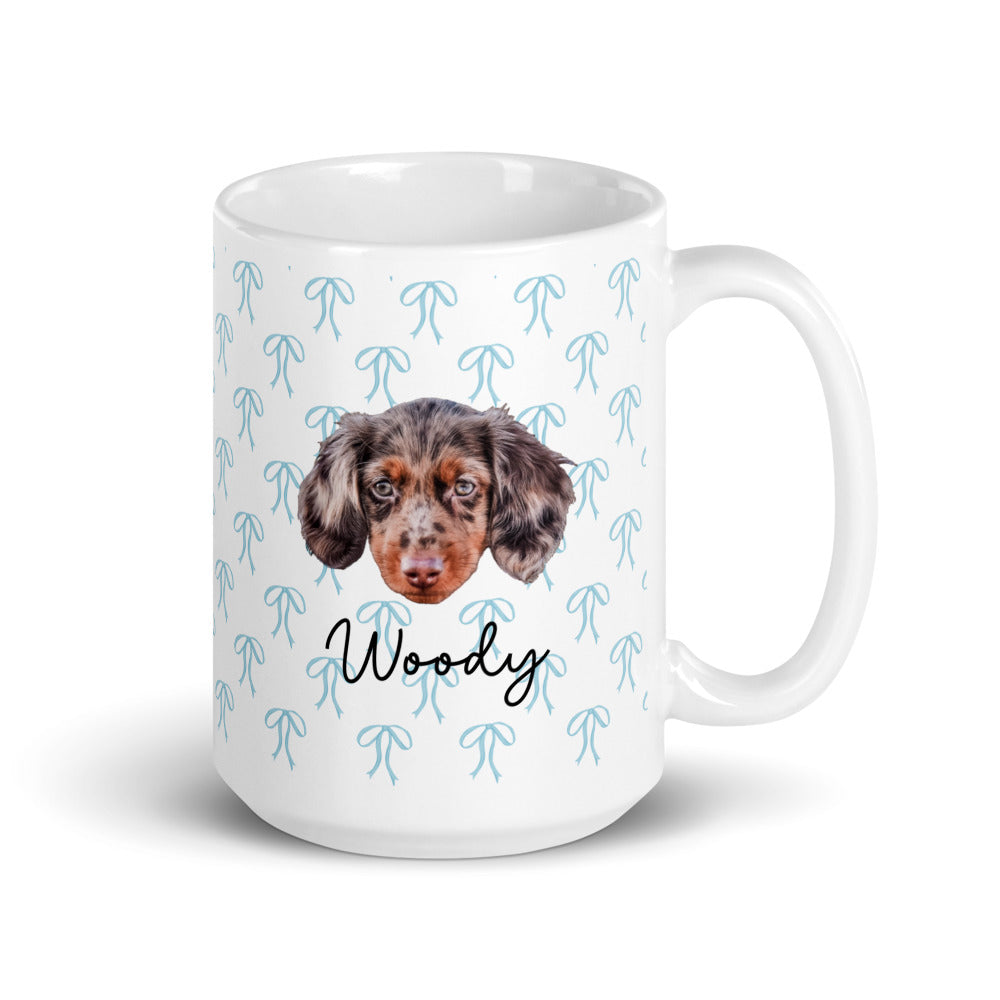 Pretty Pastel Bow Custom White Glossy Coffee Mug