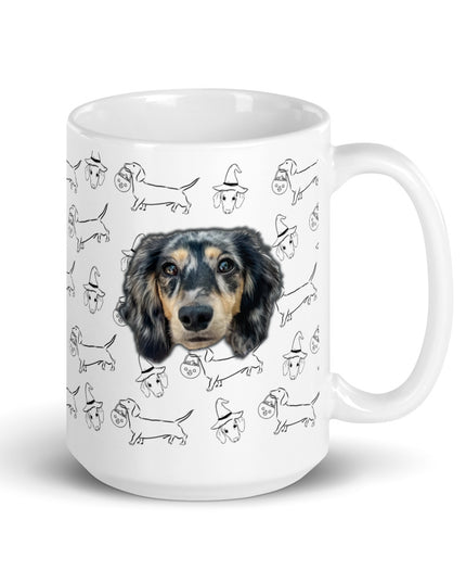 Dachshund Stroll Halloween Edition Custom Coffee Mug