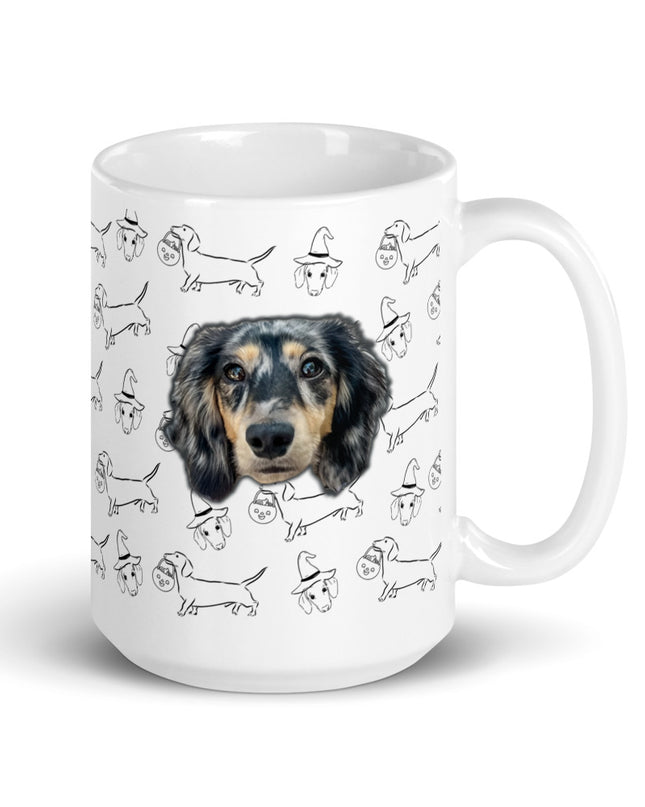 Dachshund Stroll Halloween Edition Custom Coffee Mug