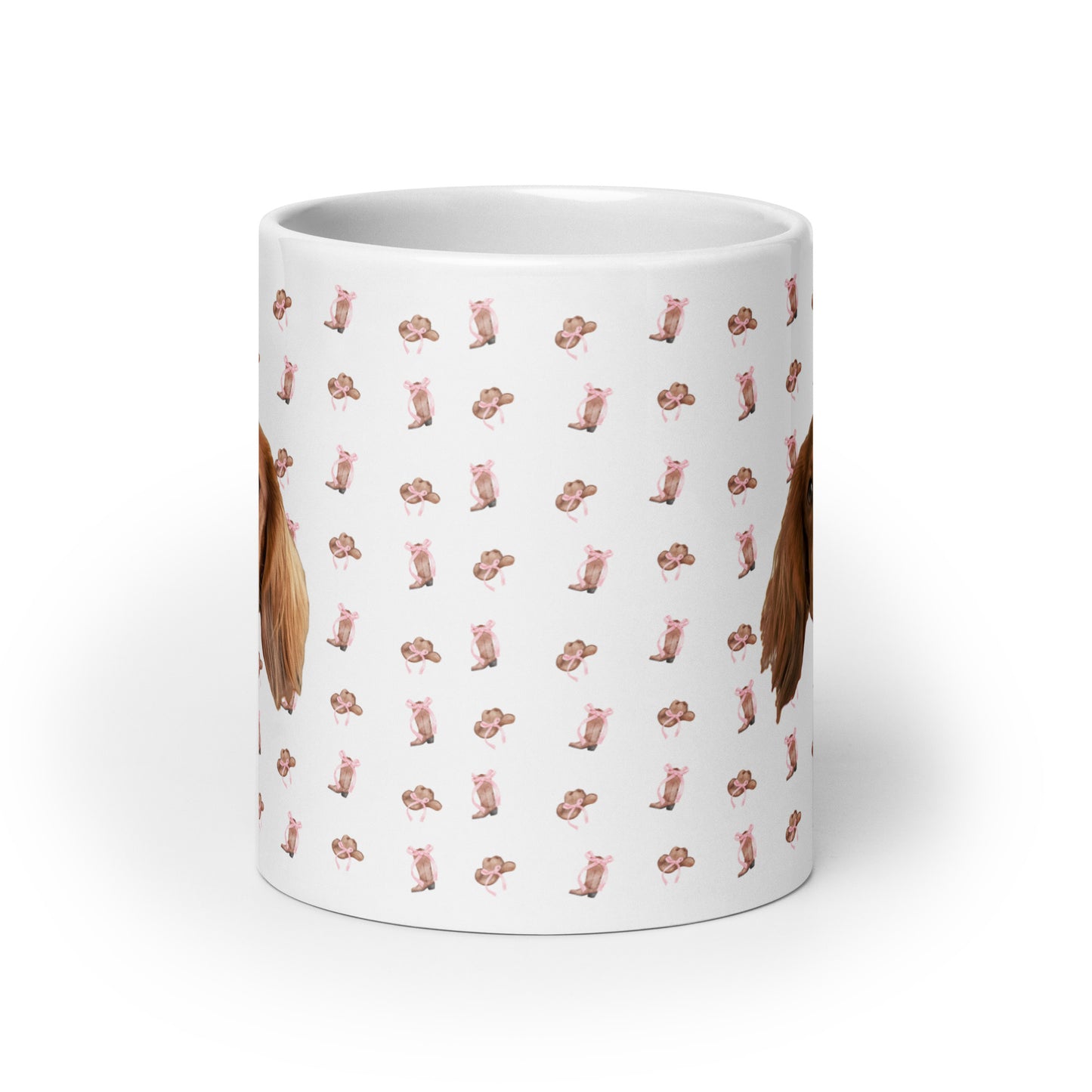 Cowgirlie Coquette Custom White Glossy Coffee Mug