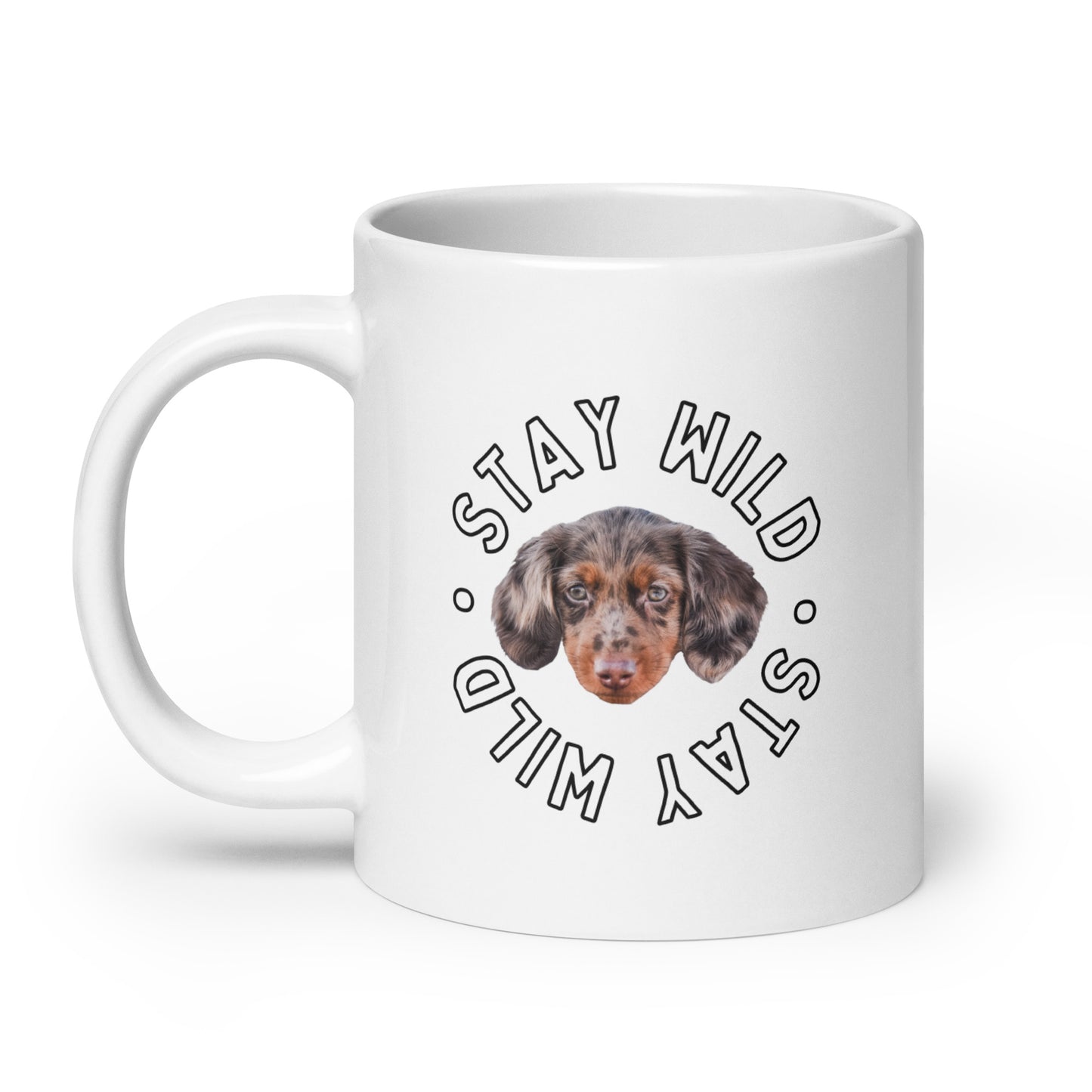 Custom 'Stay Wild' White Glossy Coffee Mug