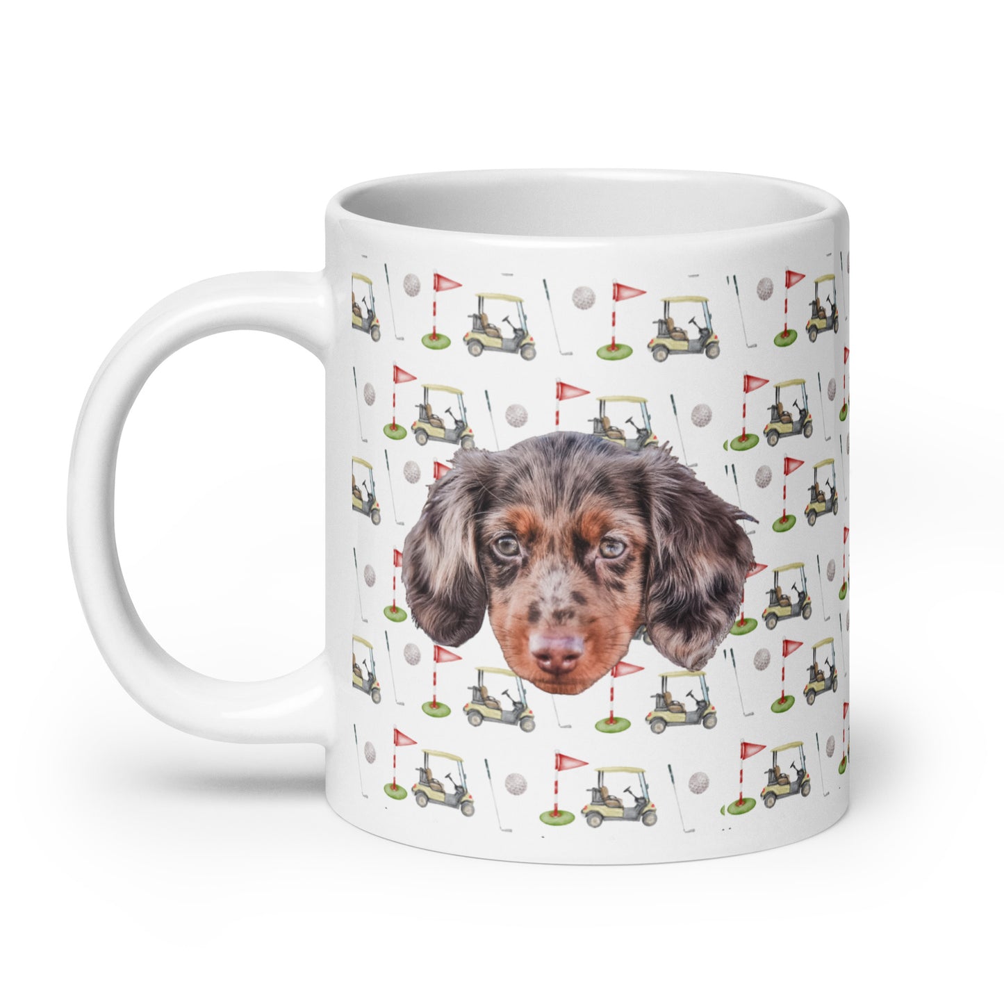 Par-Tee Time Custom White Glossy Coffee Mug