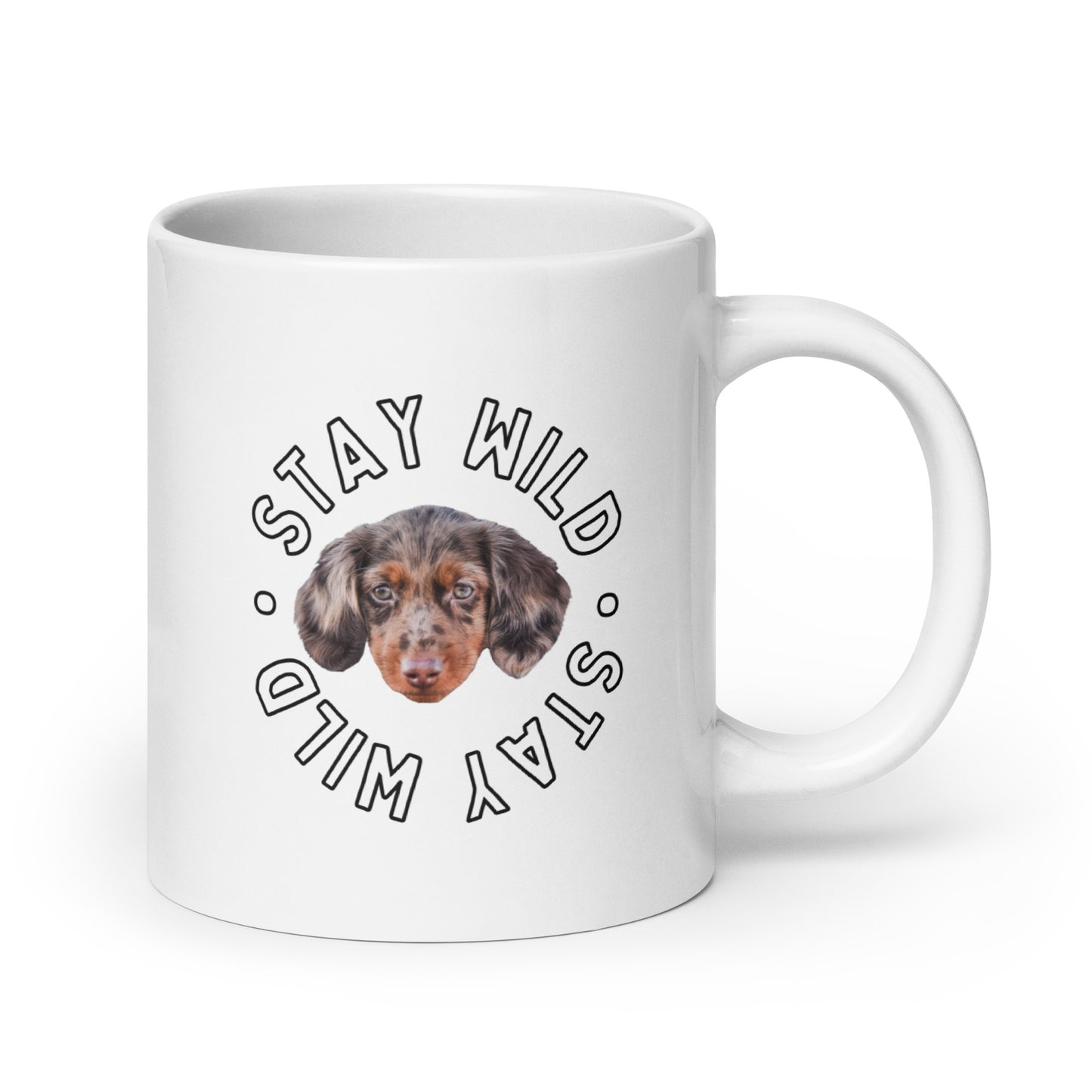 Custom 'Stay Wild' White Glossy Coffee Mug