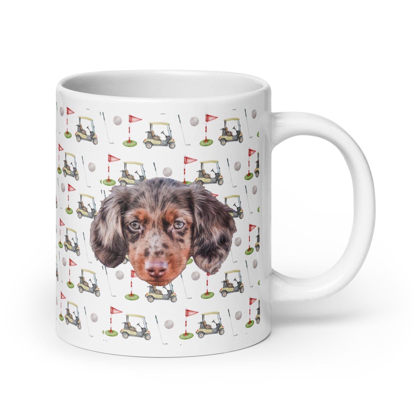 Par-Tee Time Custom White Glossy Coffee Mug