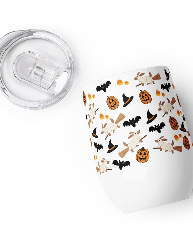 Happy Halloweenie Custom Wine Tumbler