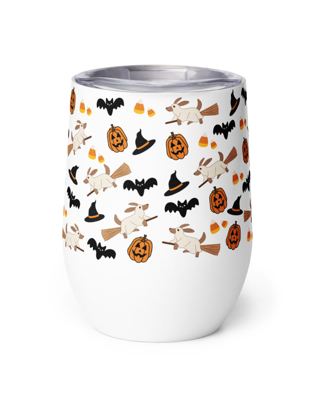 Happy Halloweenie Custom Wine Tumbler