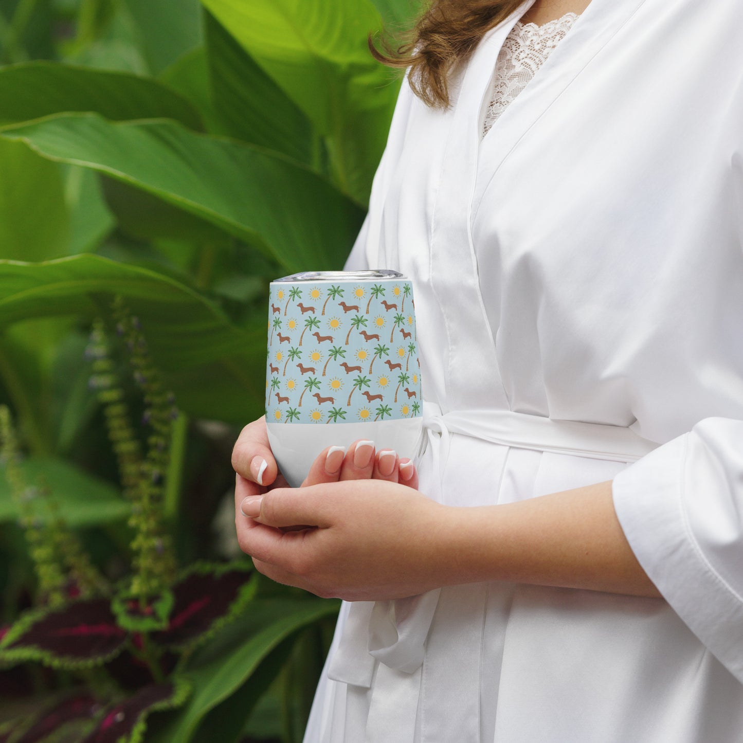 Sunny Palms Wine Tumbler