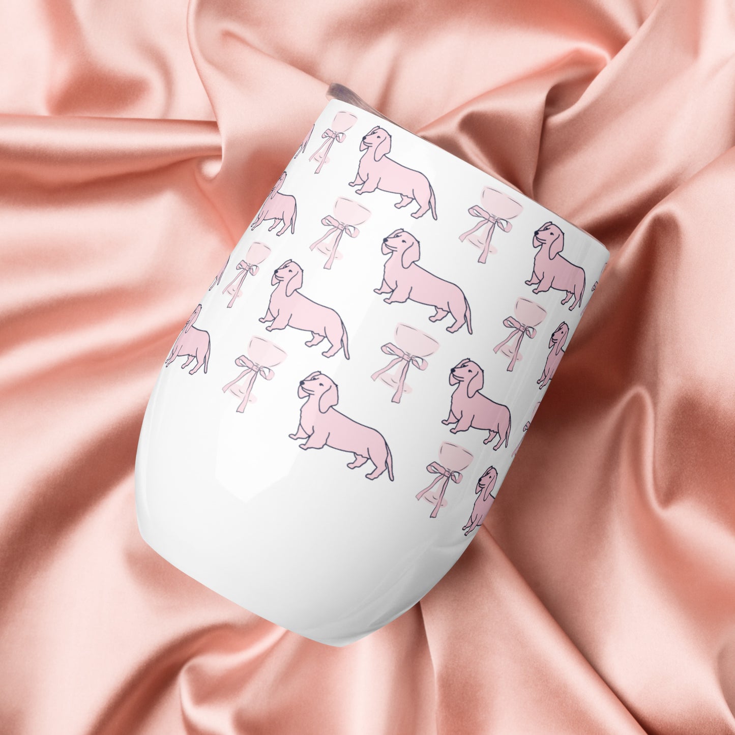 Puppies & Prosecco Pink Wine Tumbler