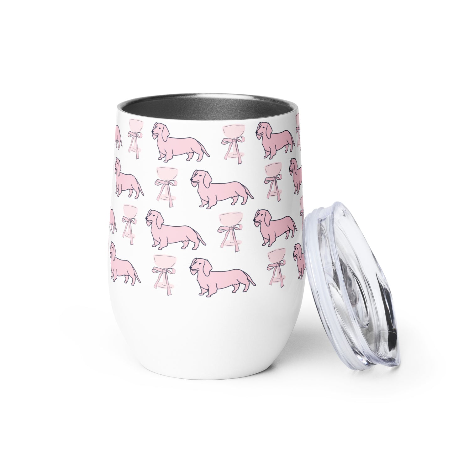 Puppies & Prosecco Pink Wine Tumbler