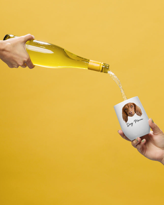 'Dog Mom' Personalized Custom Wine Tumbler