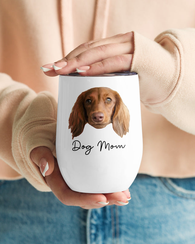 'Dog Mom' Personalized Custom Wine Tumbler