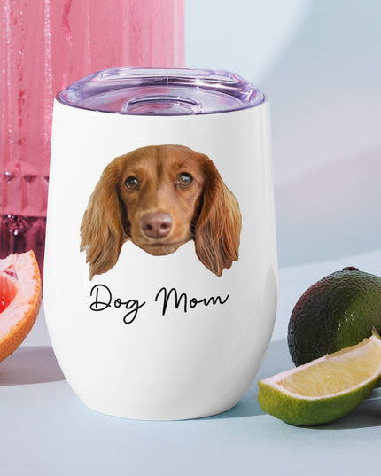 'Dog Mom' Personalized Custom Wine Tumbler