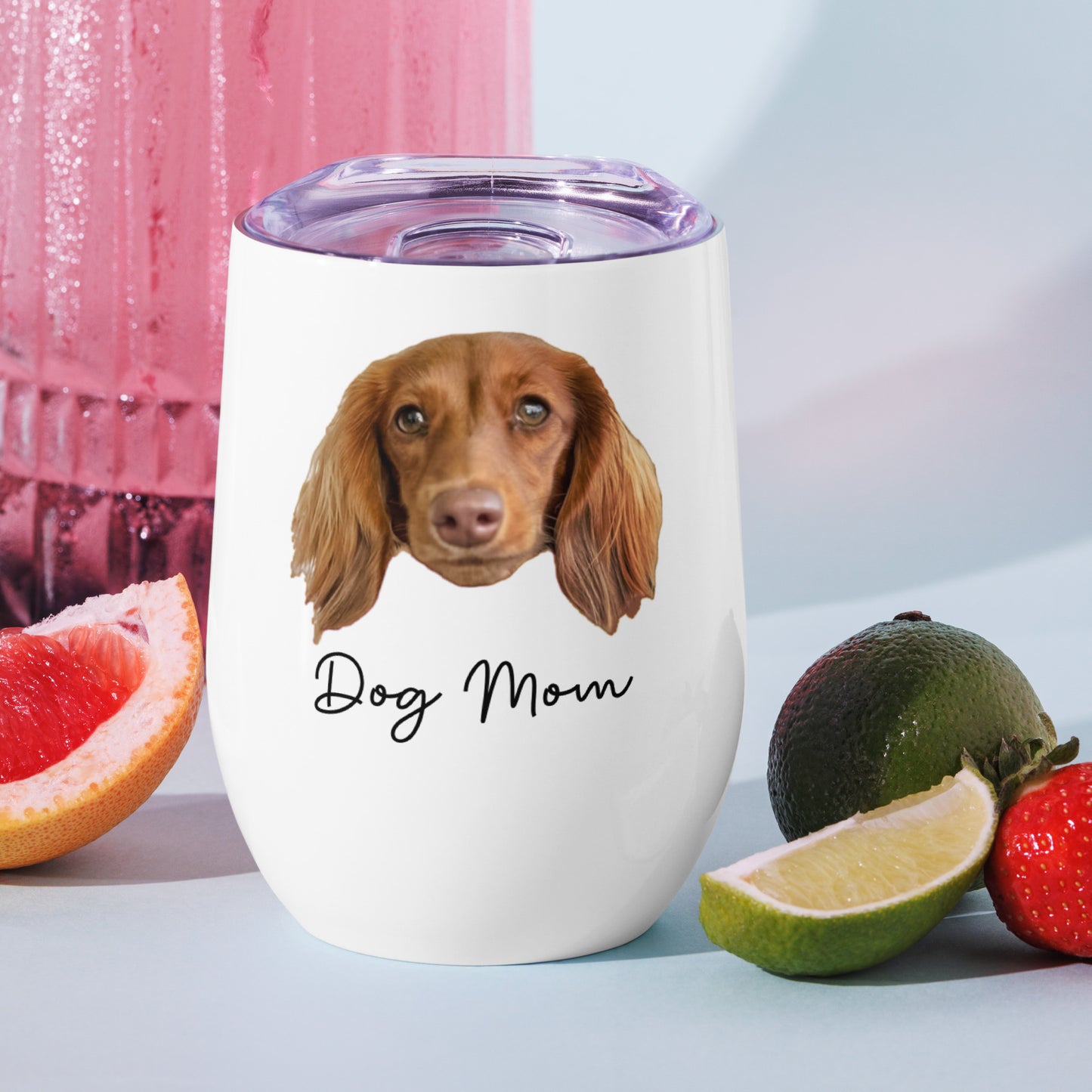 'Dog Mom' Personalized Custom Wine Tumbler