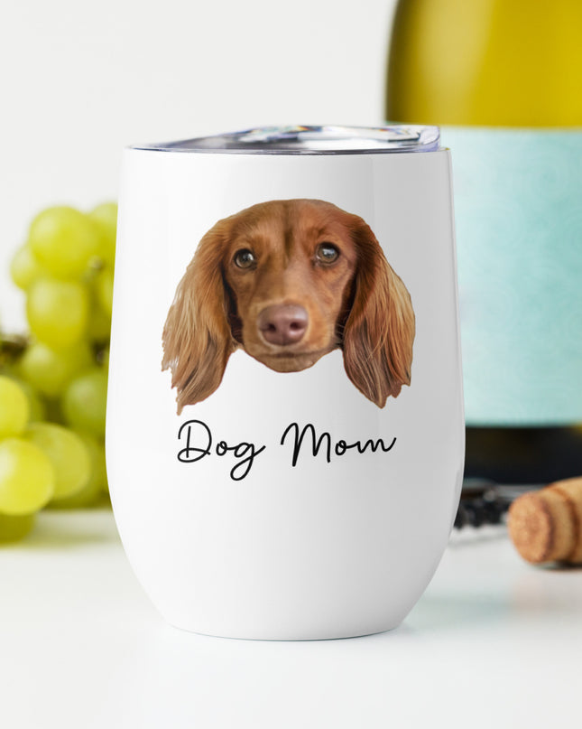 'Dog Mom' Personalized Custom Wine Tumbler