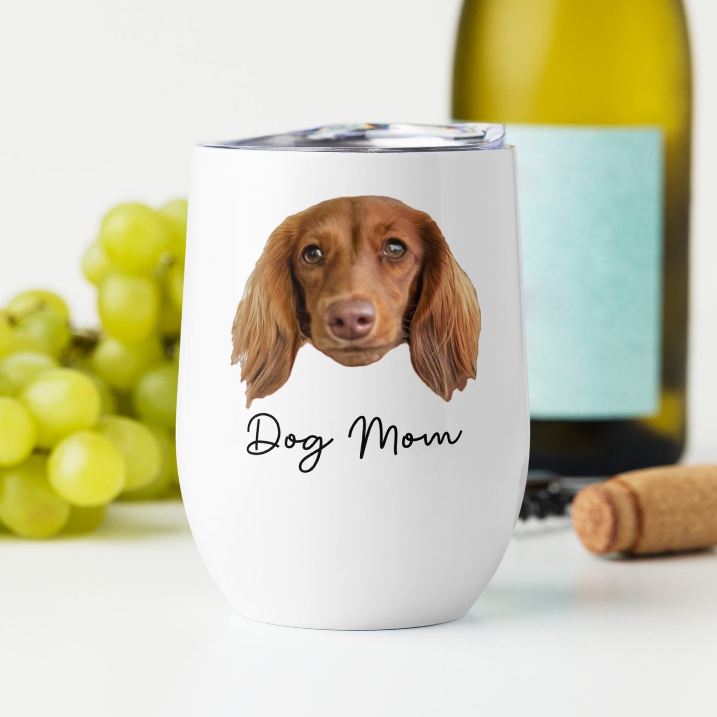 'Dog Mom' Personalized Custom Wine Tumbler