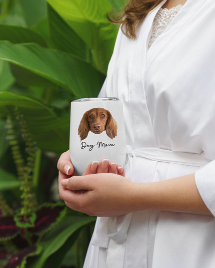 'Dog Mom' Personalized Custom Wine Tumbler