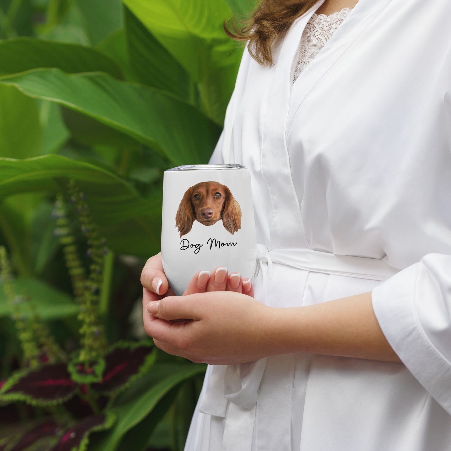 'Dog Mom' Personalized Custom Wine Tumbler