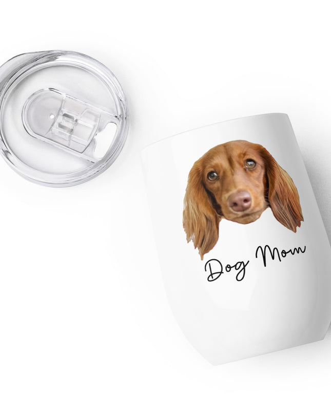 'Dog Mom' Personalized Custom Wine Tumbler