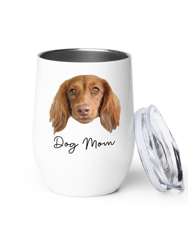 'Dog Mom' Personalized Custom Wine Tumbler