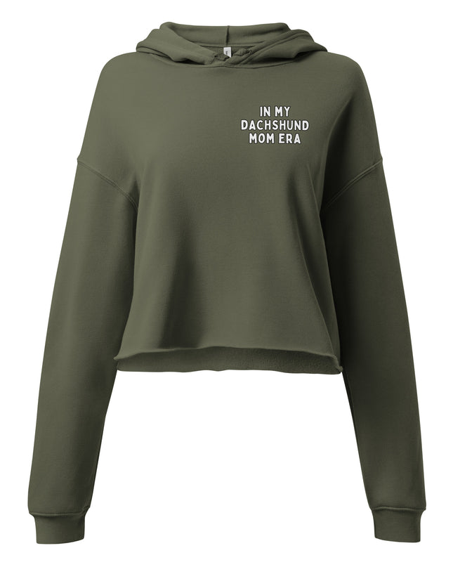 'Dachsund Mom Era' Crop Hoodie