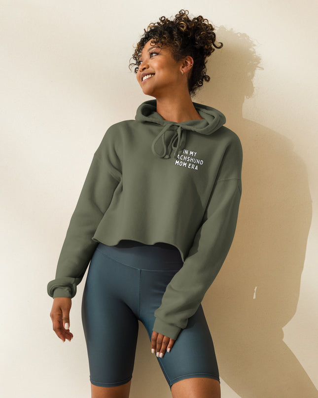'Dachsund Mom Era' Crop Hoodie