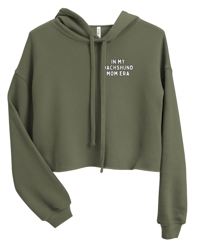'Dachsund Mom Era' Crop Hoodie
