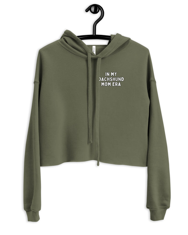 'Dachsund Mom Era' Crop Hoodie
