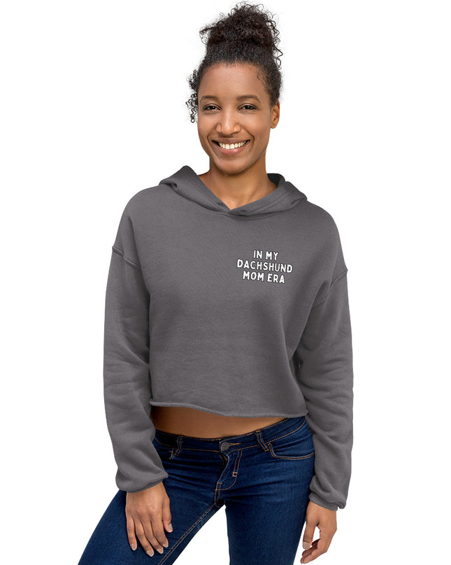 'Dachsund Mom Era' Crop Hoodie