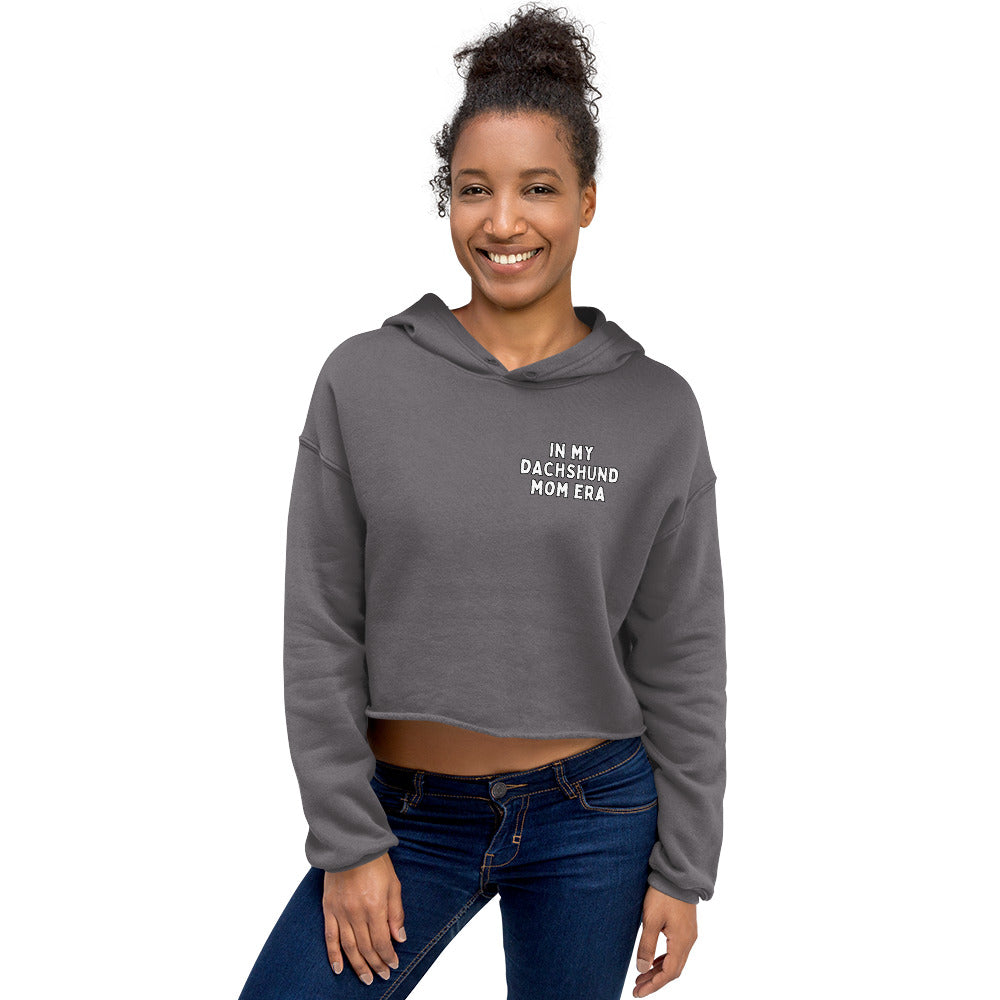 'Dachsund Mom Era' Crop Hoodie