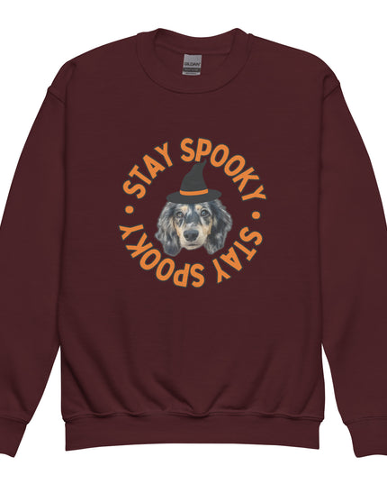 Stay Spooky Custom Youth Crewneck Sweatshirt