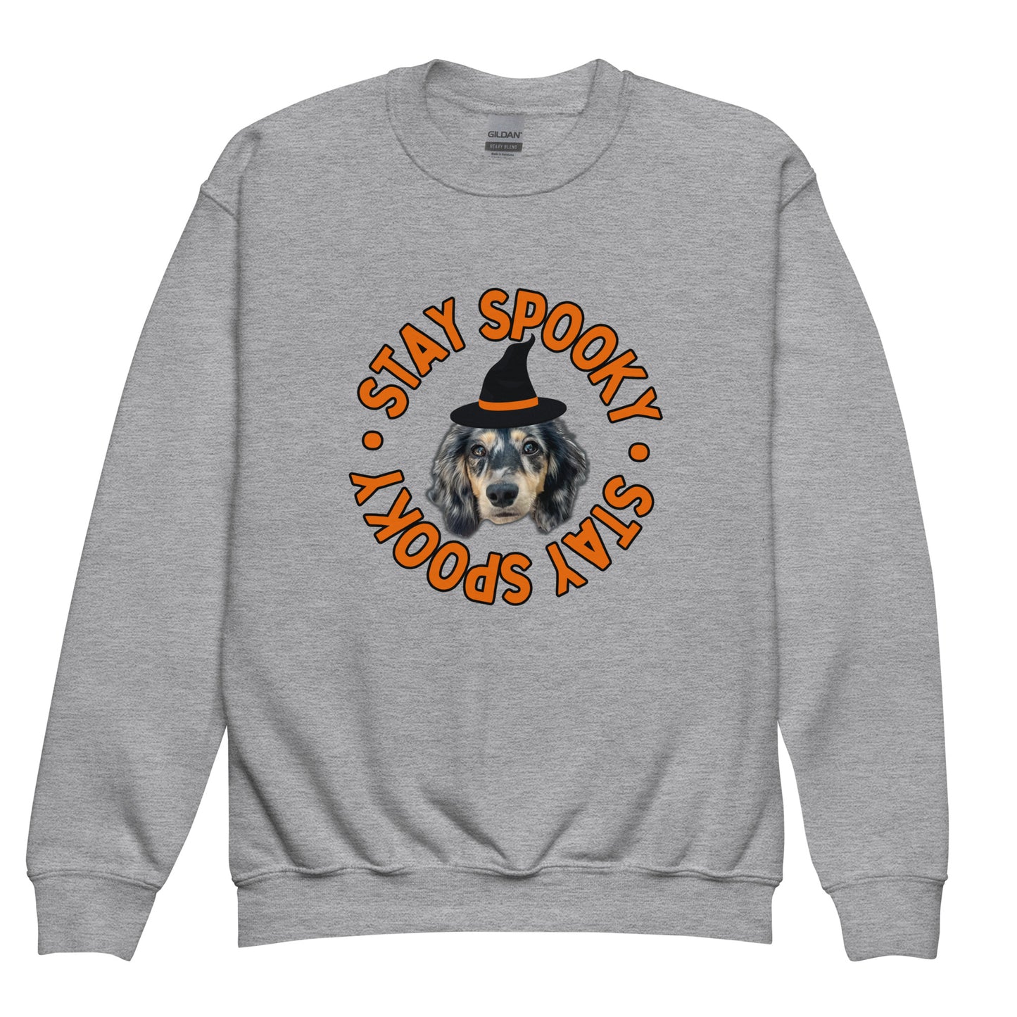 Stay Spooky Custom Youth Crewneck Sweatshirt