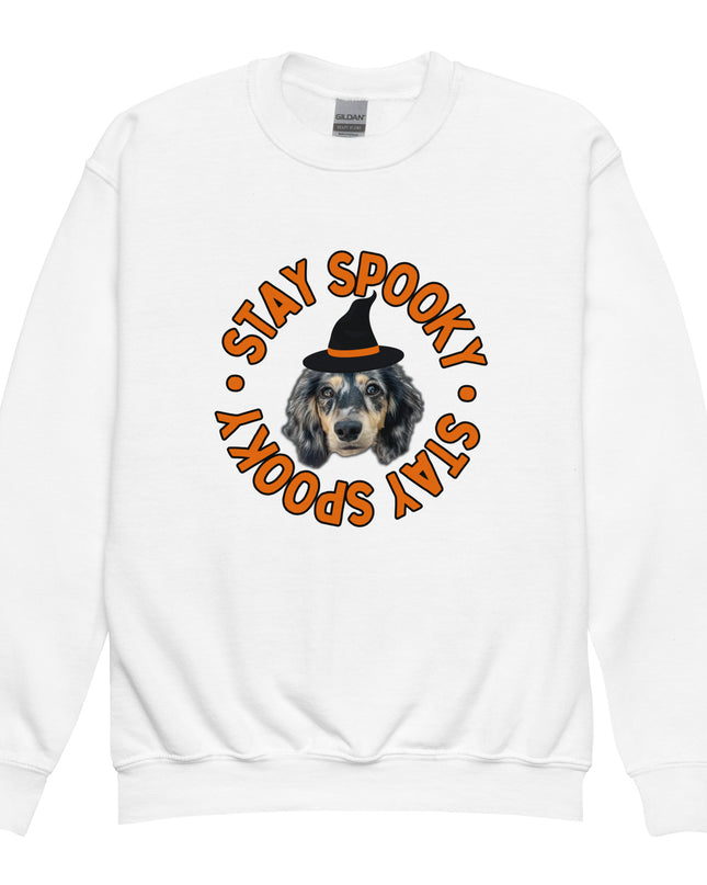 Stay Spooky Custom Youth Crewneck Sweatshirt