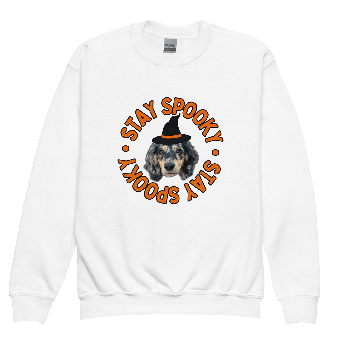 Stay Spooky Custom Youth Crewneck Sweatshirt