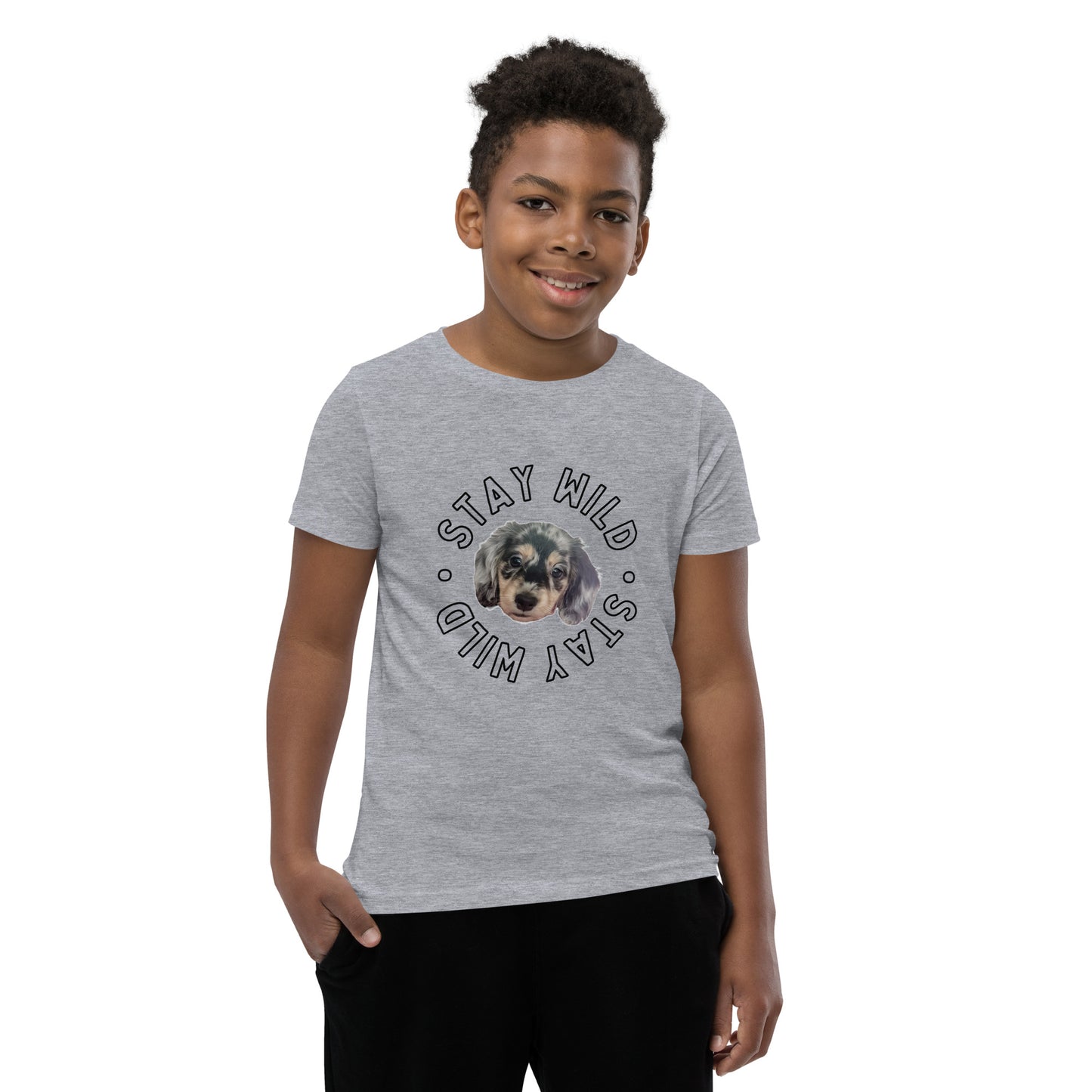 'Stay Wild' Personalized Youth Short Sleeve Custom T-Shirt