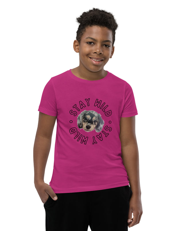 'Stay Wild' Personalized Youth Short Sleeve Custom T-Shirt