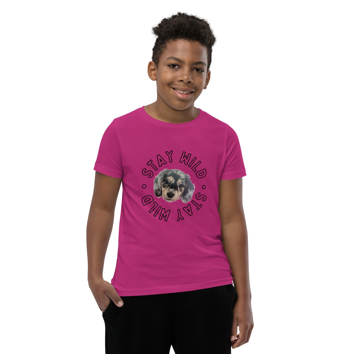 'Stay Wild' Personalized Youth Short Sleeve Custom T-Shirt