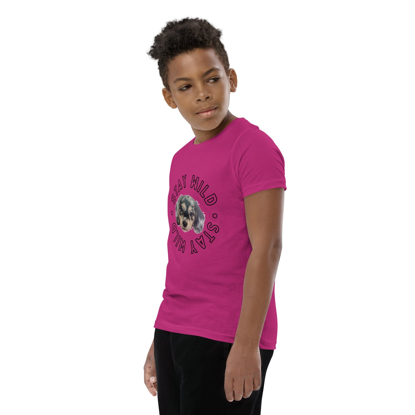 'Stay Wild' Personalized Youth Short Sleeve Custom T-Shirt