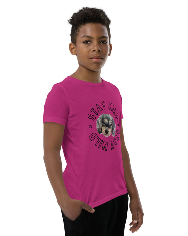 'Stay Wild' Personalized Youth Short Sleeve Custom T-Shirt
