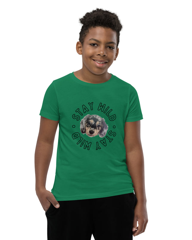 'Stay Wild' Personalized Youth Short Sleeve Custom T-Shirt