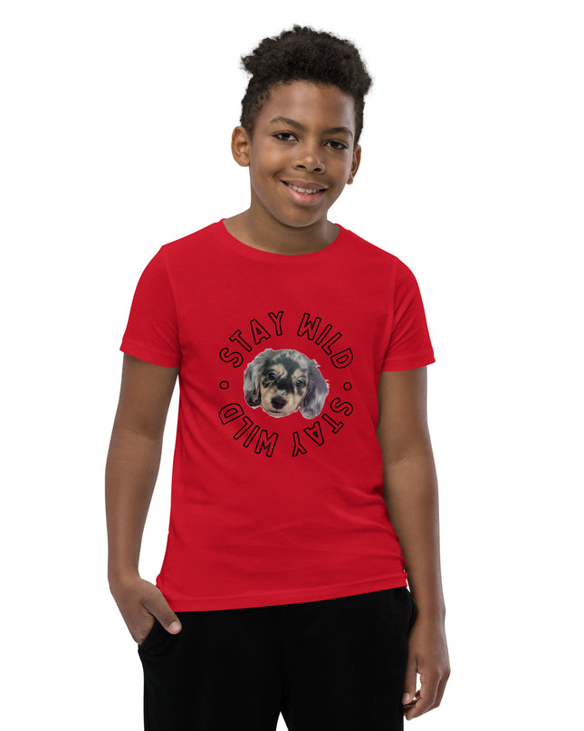 'Stay Wild' Personalized Youth Short Sleeve Custom T-Shirt