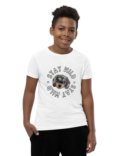 'Stay Wild' Personalized Youth Short Sleeve Custom T-Shirt